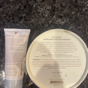 Thymes gardenia hand lotion and dusting powder - never opened